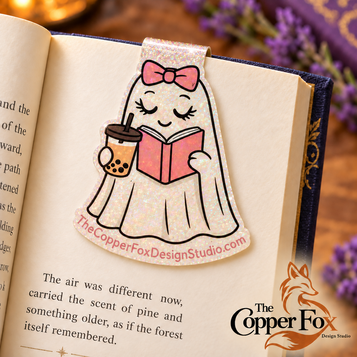 Ghostly Little Reader – Magnetic Bookmark