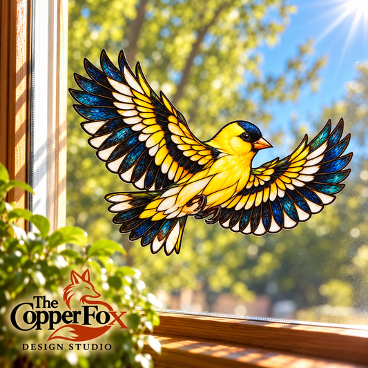 American Goldfinch in Flight - (2)