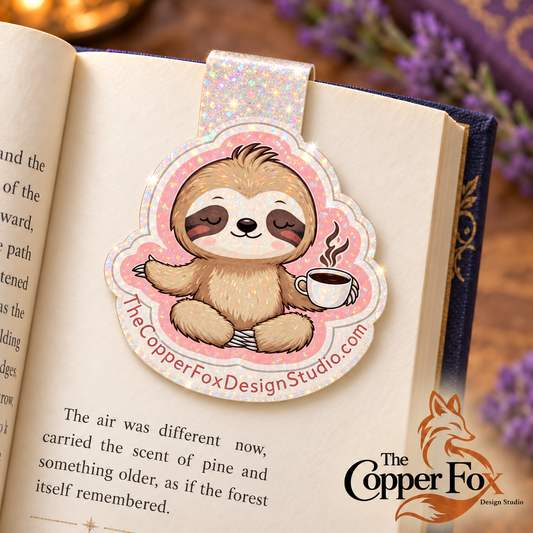 Slow Down & Read – Sloth Magnetic Bookmark