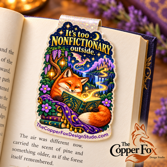 It’s Too Nonfictionary Outside — Magnetic Bookmark