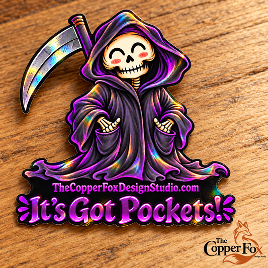 It’s Got Pockets! — Grim Reaper Sticker